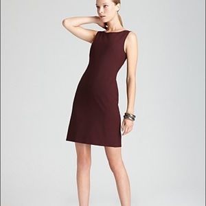 Theory Classic Shift Dress Constance Tailor Wool Suit Burgundy